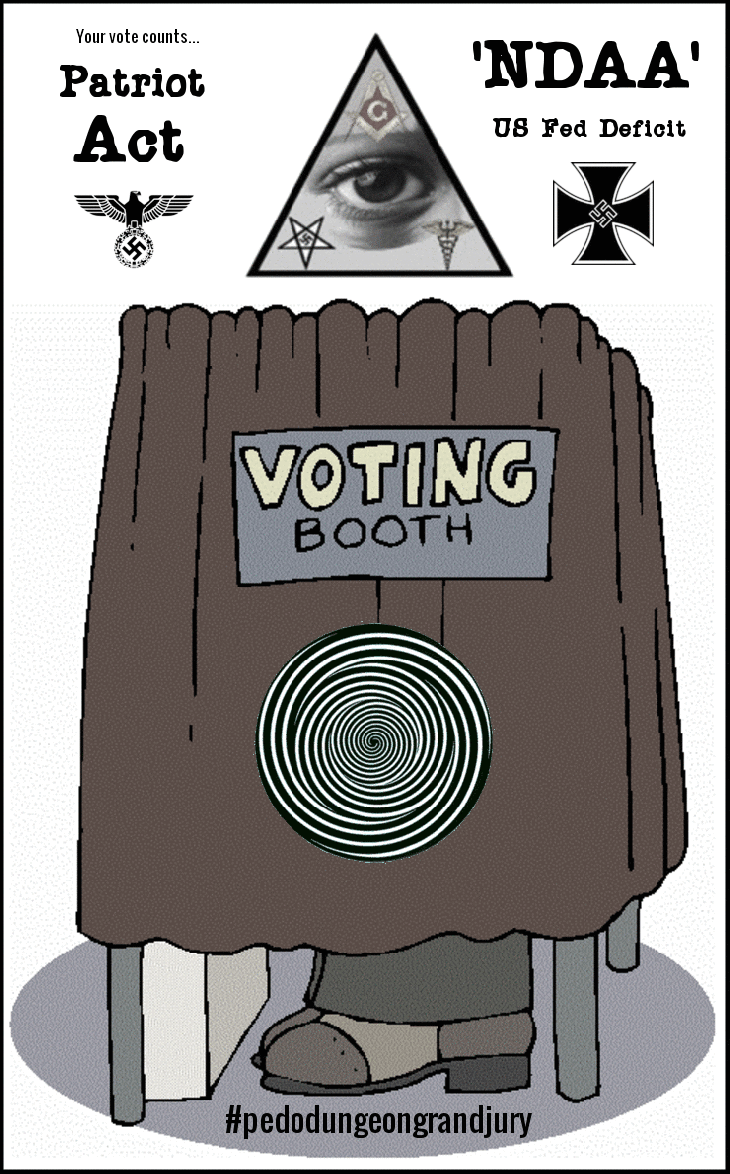 Voting Booth spiral all seeing eye