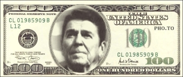 Ronald Reagan 100 dollar bill