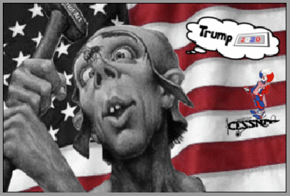 Grey border Idiot Patriot Act hammer Trump 2020 Cessna clown